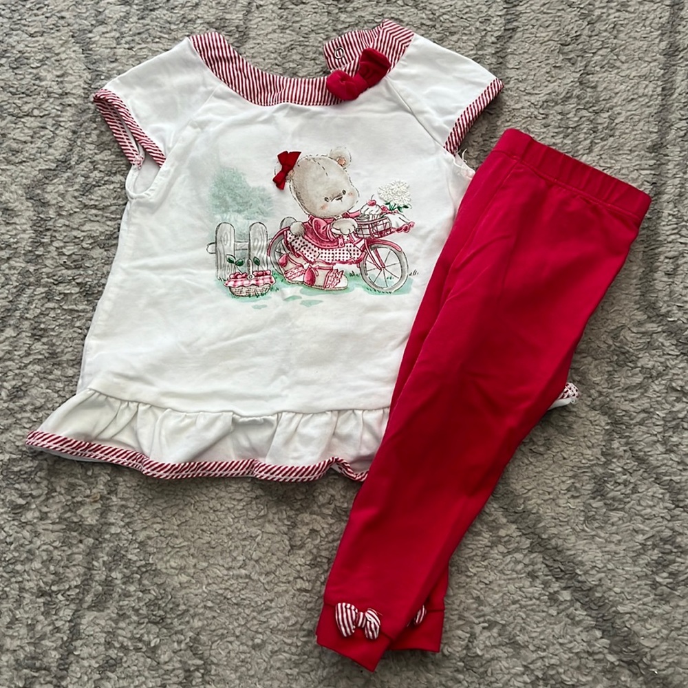 Mayoral Teddy Bear Bow Set